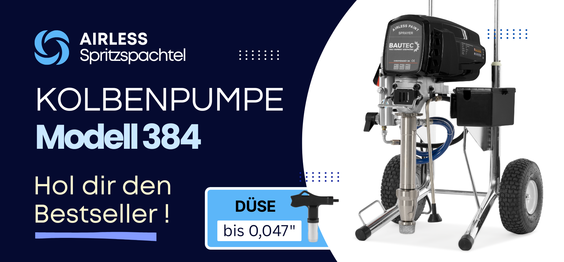Kolbenpumpe Bautec Airless Farbsprühgerät